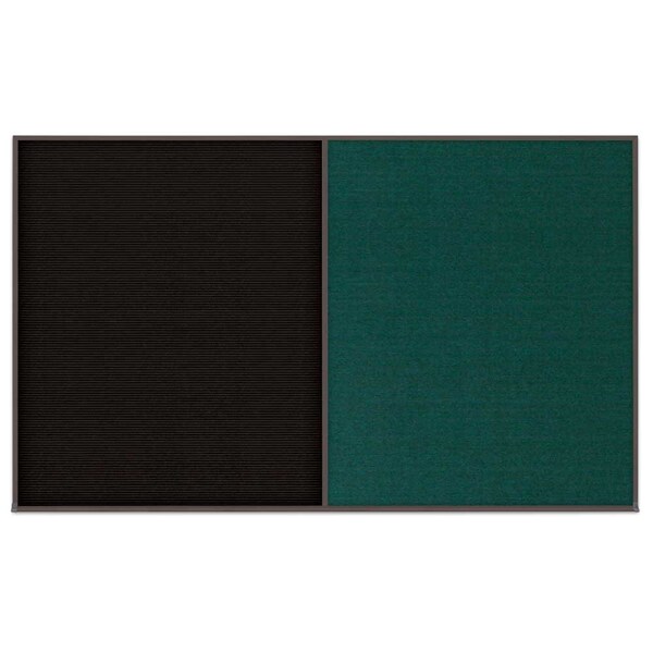 Double Door Radius Corkboard, 60"x36", Hea, UV7014RC-SATIN-FORBO
